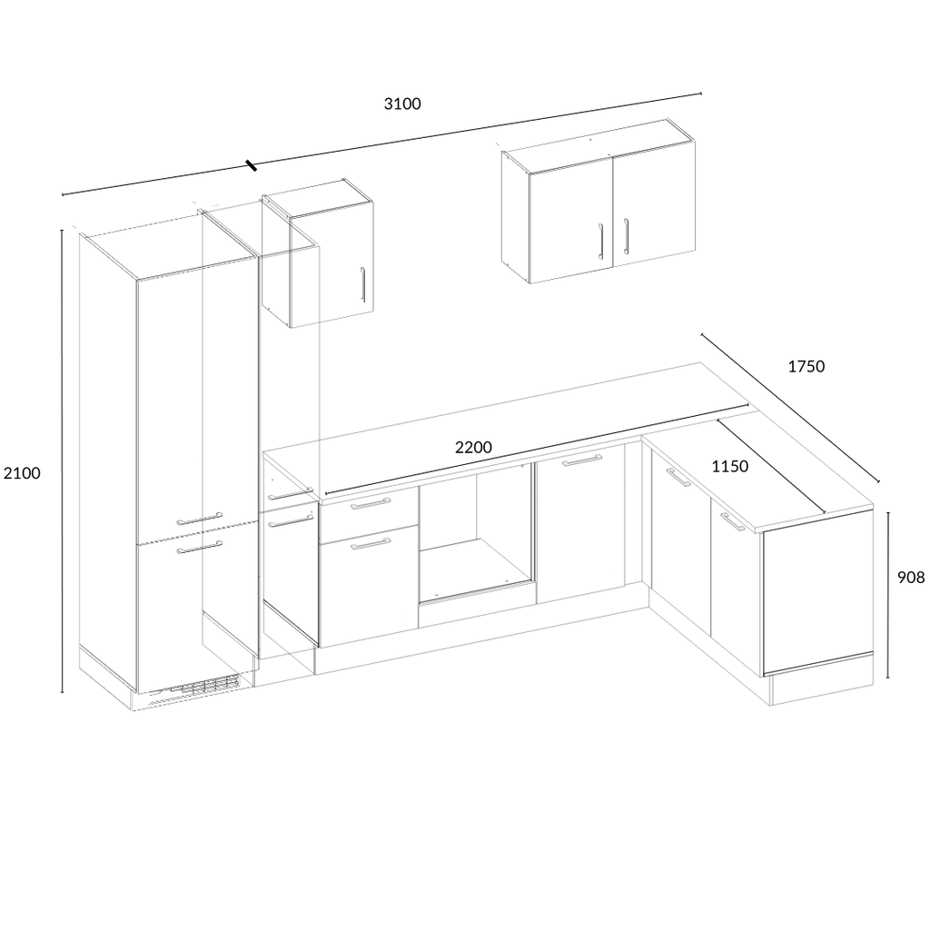 Block kitchen Turin Z 310/175