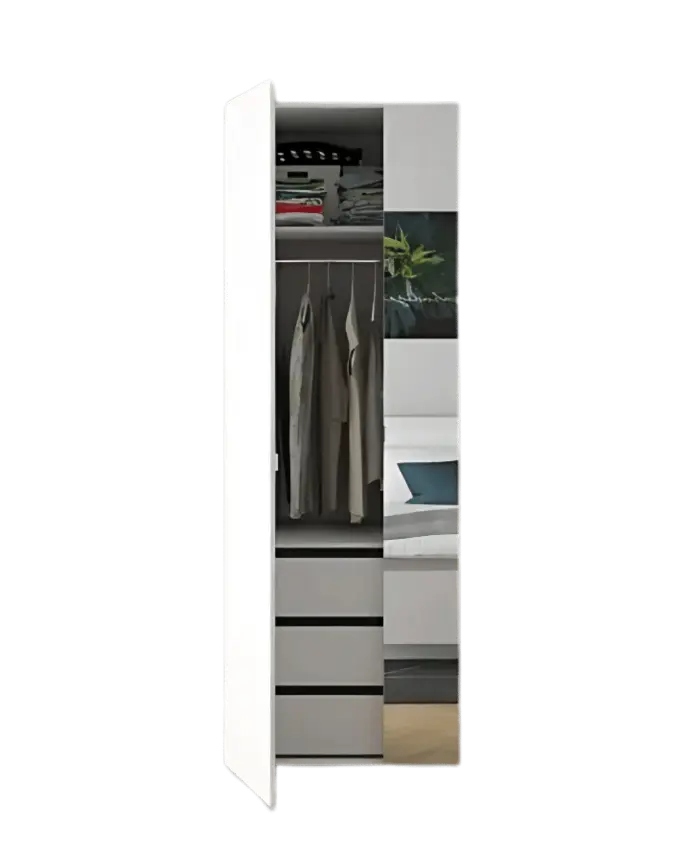 Flex hinged wardrobe 75 cm white