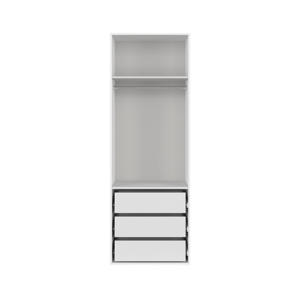 Flex hinged wardrobe 75 cm white