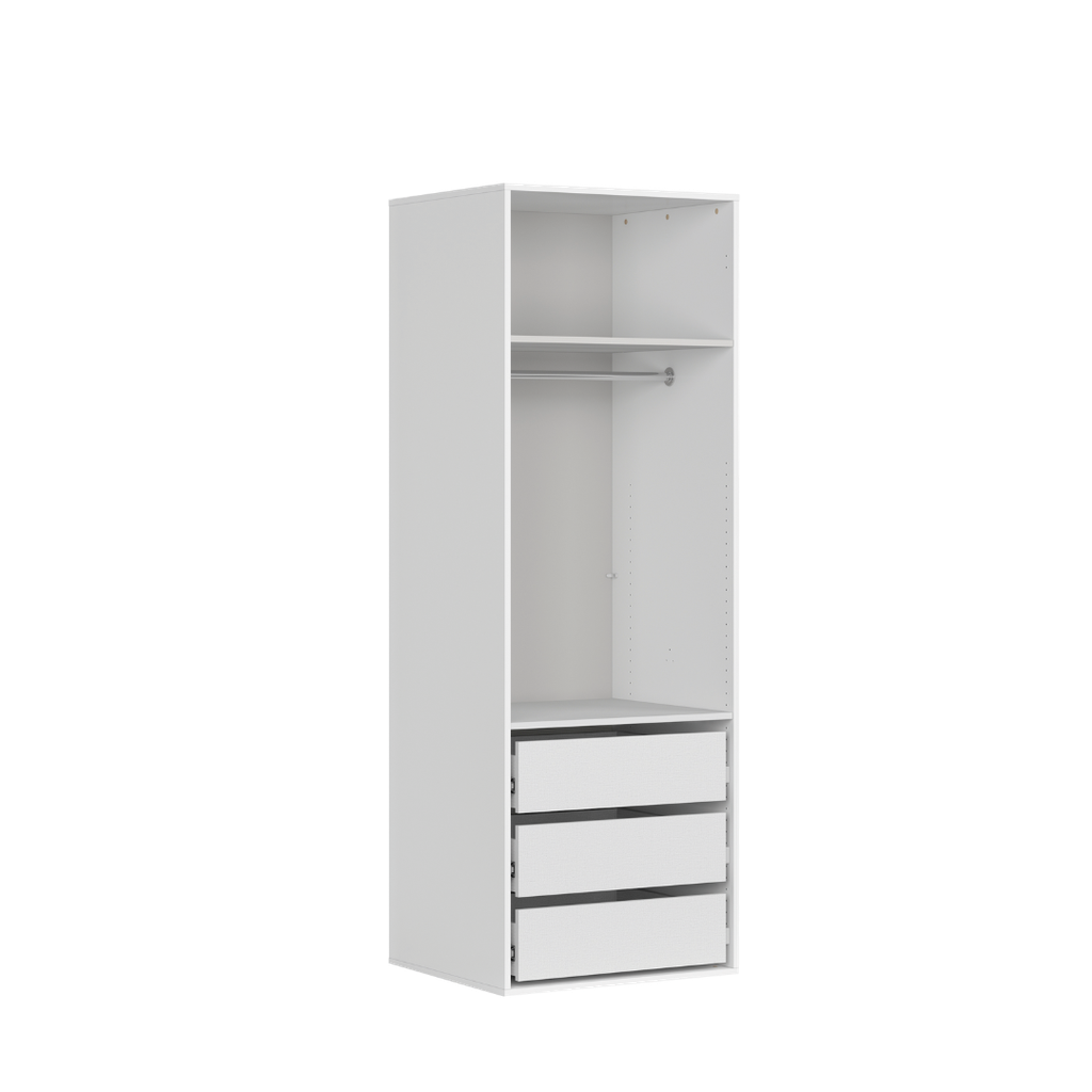 Flex hinged wardrobe 75 cm white