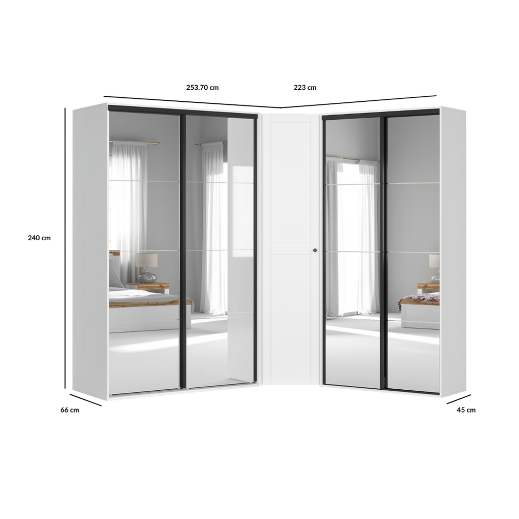 Flex corner wardrobe 253/223 cm