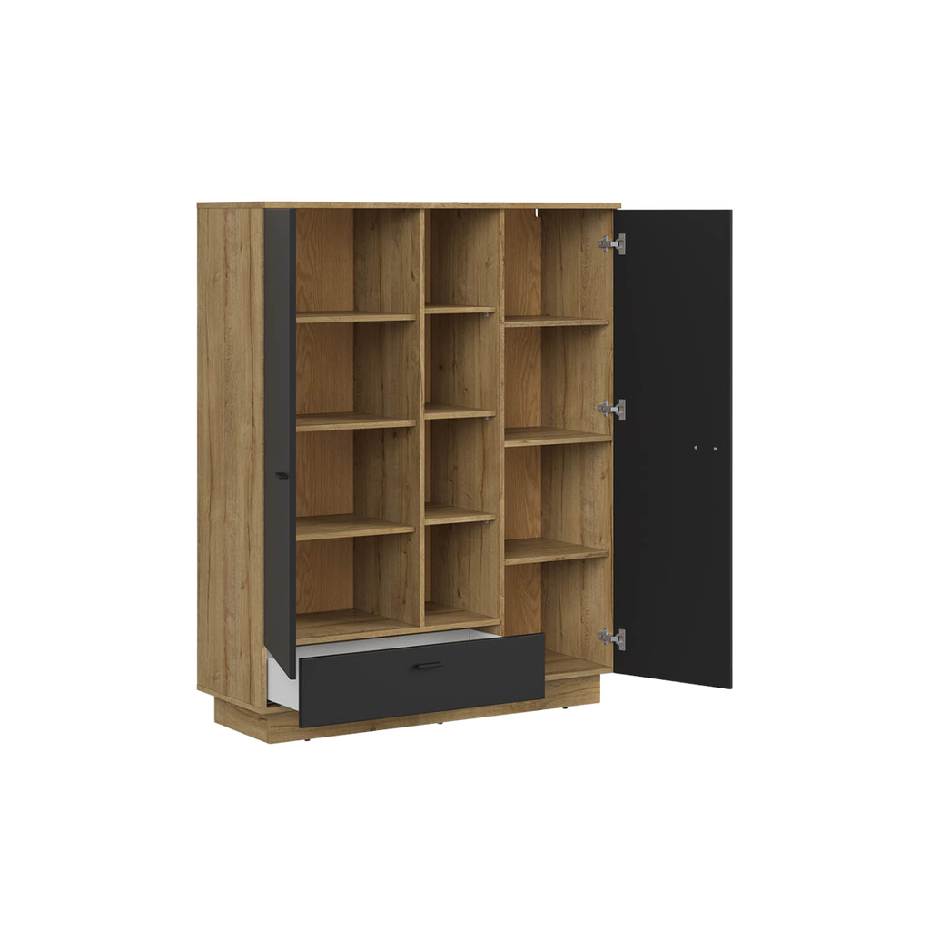 Zenda cabinet 150 cm three-door with shelf  