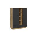 Zenda Bookcase 117 cm with 2 doors, drawer and 4 shelves