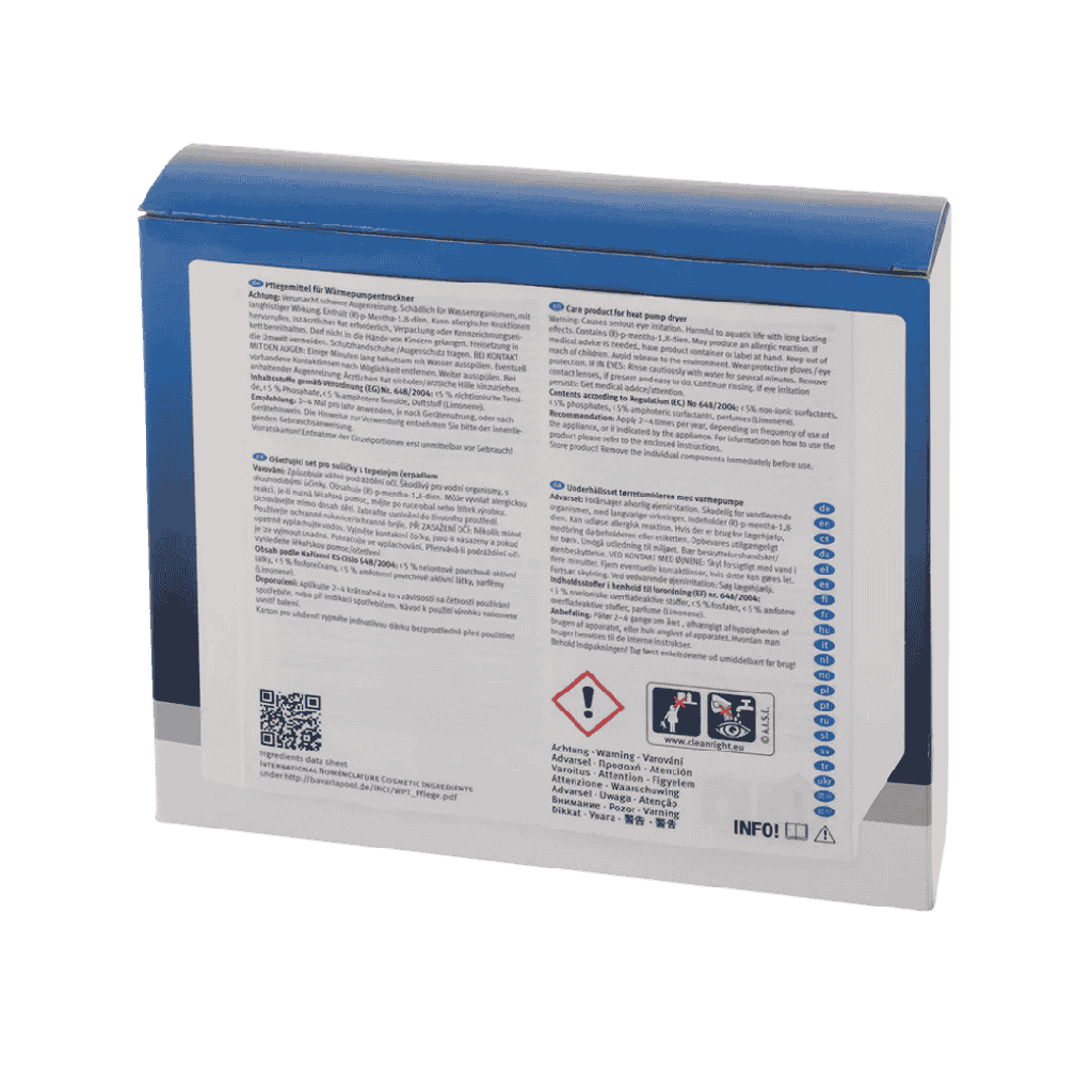 Care set for heat pump dryer 4x125ml