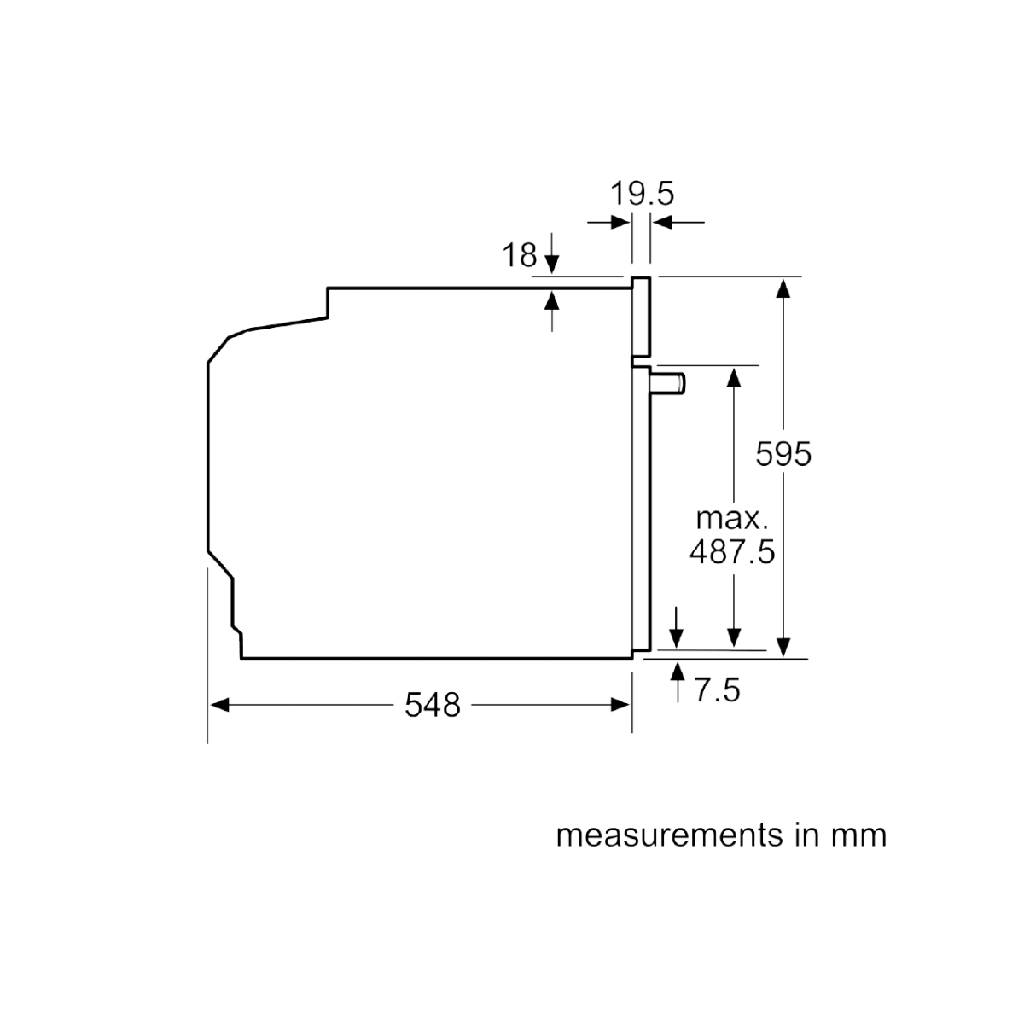 Series 8 built-in oven 60 x 60 cm black