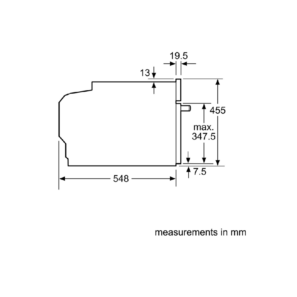 Series 8 built-in compact oven