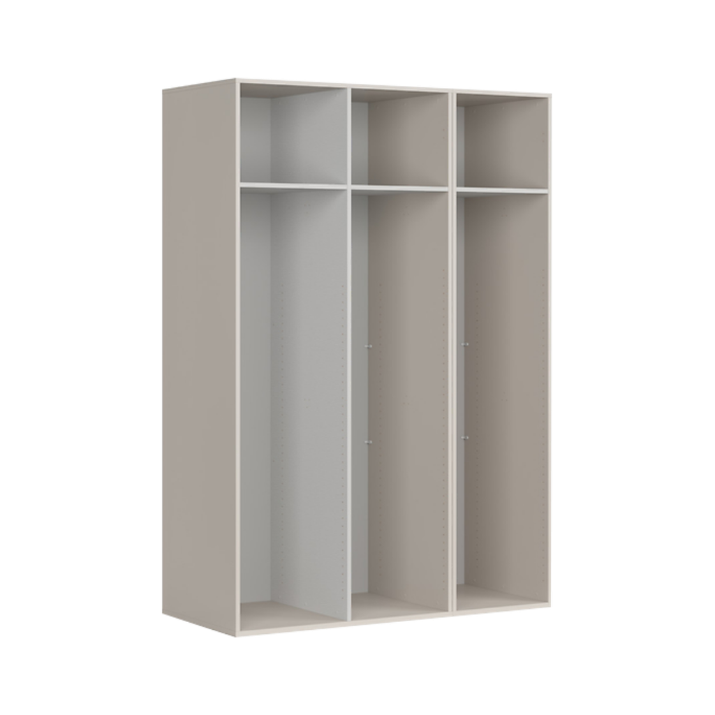 Three-door Flex wardrobe 150 cm with mirror, cashmere