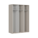 Three-door Flex wardrobe 150 cm with mirror, cashmere