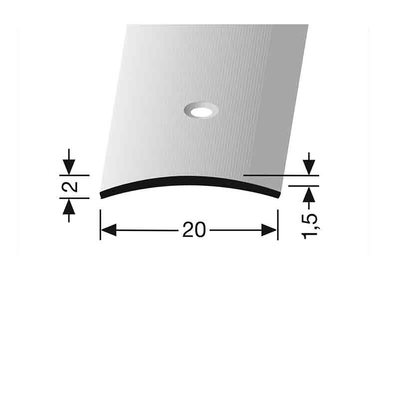 PF 458 polished connecting profiles, centrally countersunk drilled
