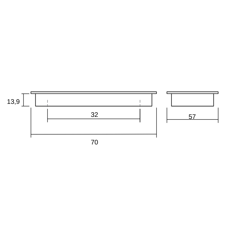 Raso 0091 recessed handle