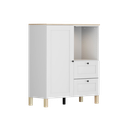 Modeo chest of drawers 100 cm with a door, 2 drawers and a white shelf
