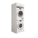 Stacking washing machine cabinet