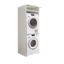 Stacking washing machine cabinet