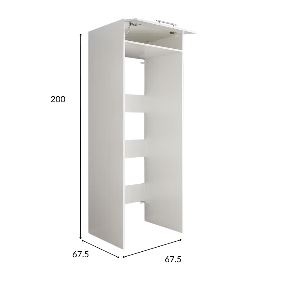 Stacking washing machine cabinet