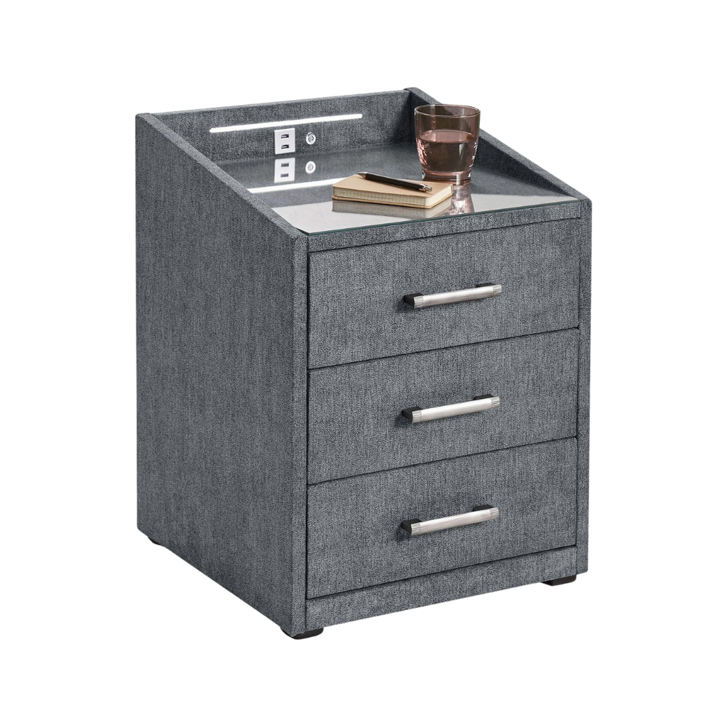 [64230302] Moon bedside cabinet (Nordic 18 graphite)
