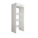 Laundry stacking washing machine cabinet