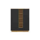 Zenda bookcase 117 cm with 2 doors, drawer and 4 shelves