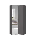 Flex modular corner graphite wardrobe 117x120 cm