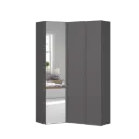 Flex modular corner graphite wardrobe 117x170 cm