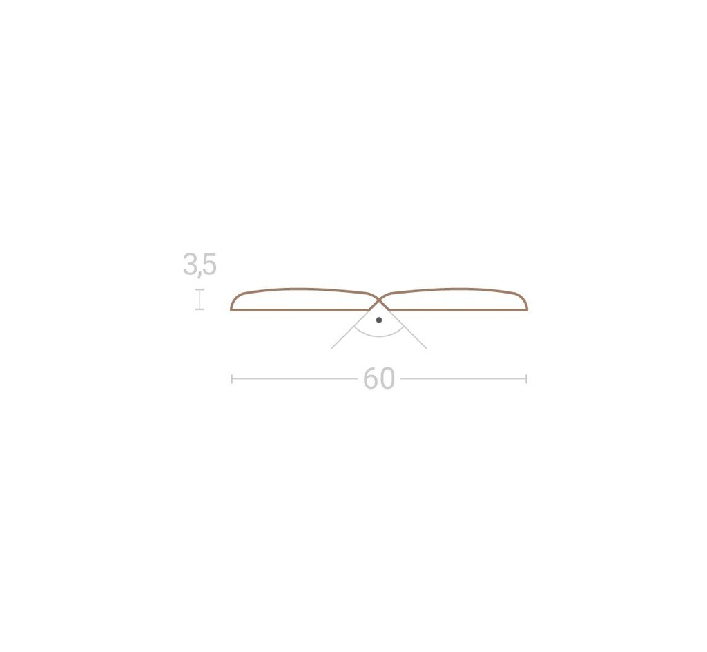White high gloss Decor ceiling profile FAL