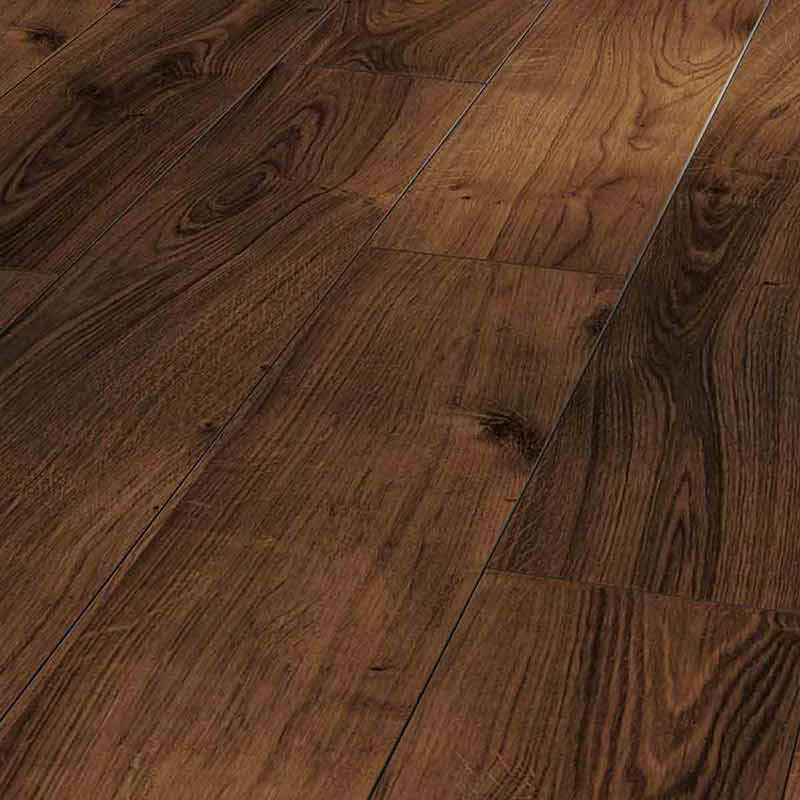[1475603] Laminate flooring classic 1050 wide plank brushed texture (Oak smoked, 4V-groove)