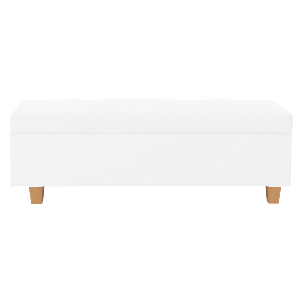 [JB416-PU-TIZI_WOOD-HBK_141X49X43-G3-BK] Tizi Wood pouf with container (Madryt 920 White)