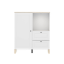 Modeo chest of drawers 100 cm with a door, 2 drawers and a white shelf